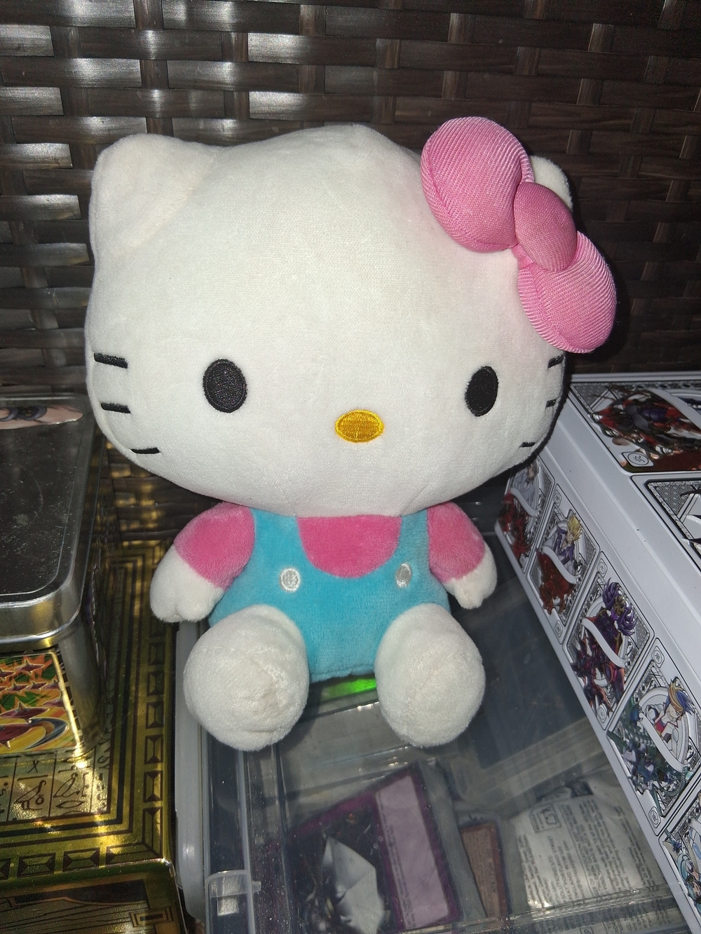 Hello Kitty White Plush with Pink Bow and Teal Outfit